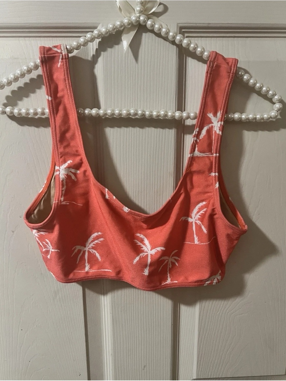 American Apparel Coral  Bikini Top Sz Med